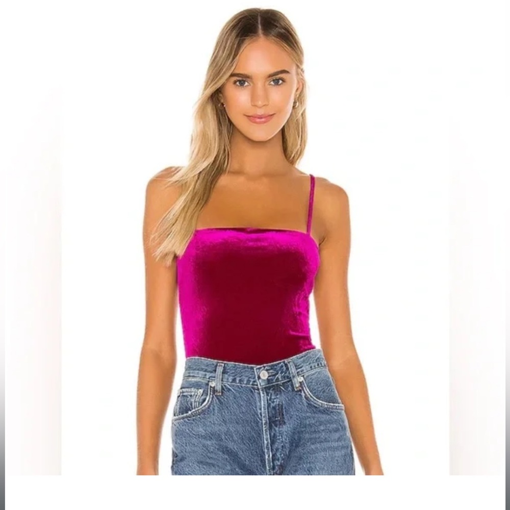 Lovers and Friends Agnes in Magenta pink tank bodysuit  M
